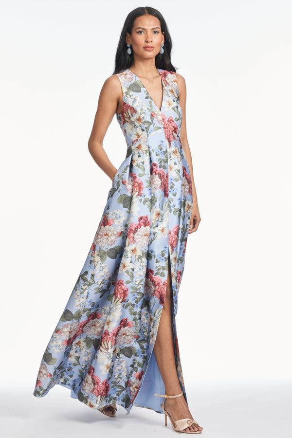 sachin & babi BROOKE GOWN - POWDER BLUE BOUQUET