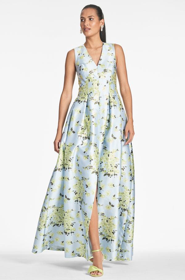 Sachin & Babi Brooke Gown - Sky Citrine Floral