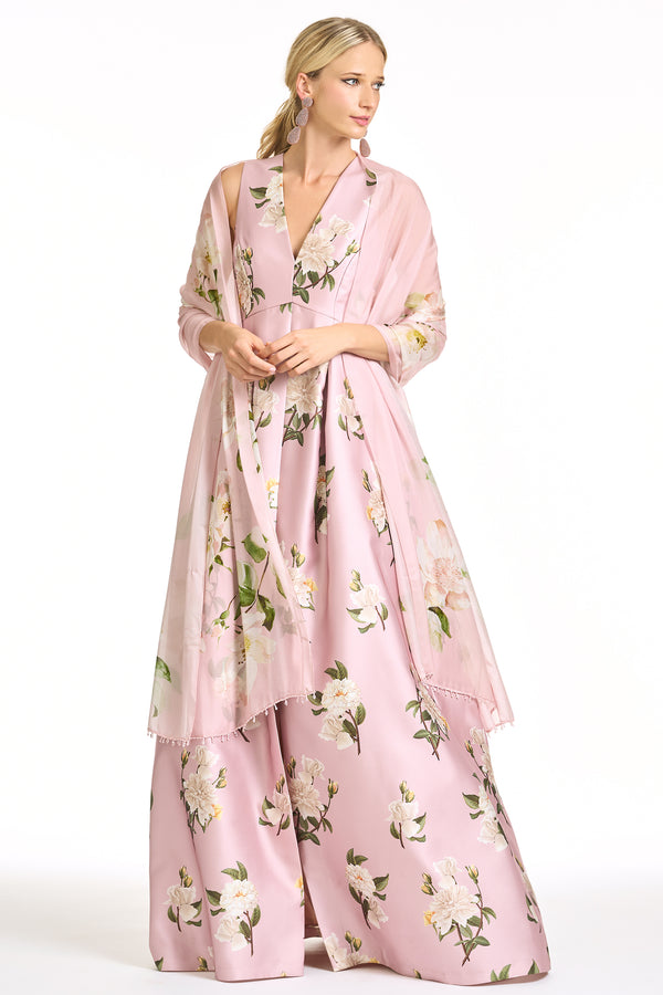 Sachin & Babi BROOKLYNNE GOWN - ROSE QUARTZ TEA ROSES