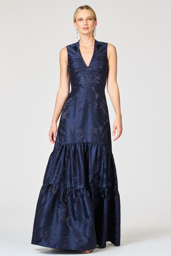 sachin & babi CELLA GOWN - DEEP OCEAN