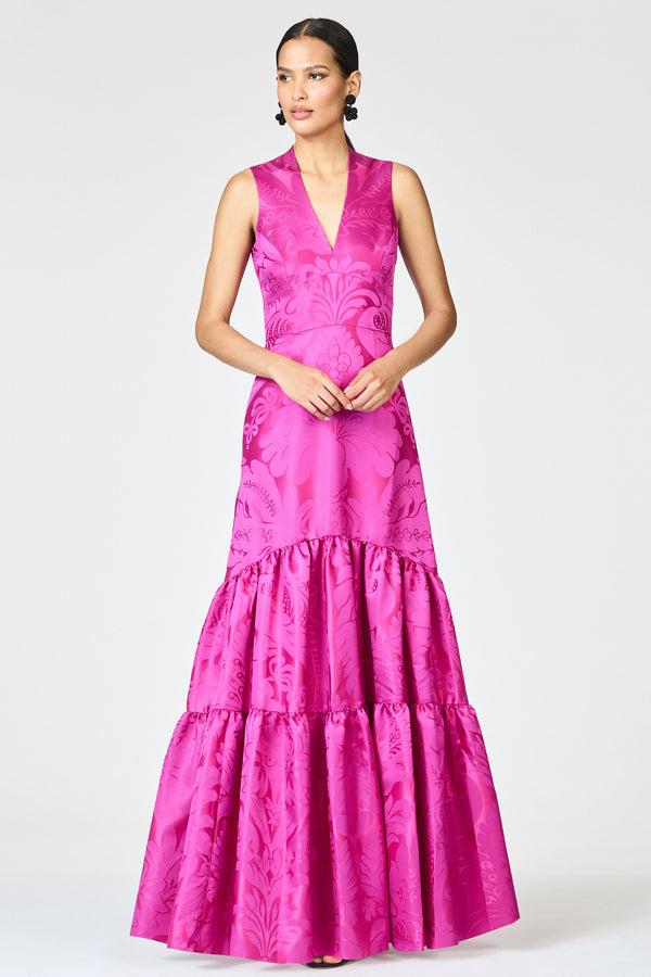 Sachin & Babi CELLA GOWN - PINK SAPPHIRE DAMASK