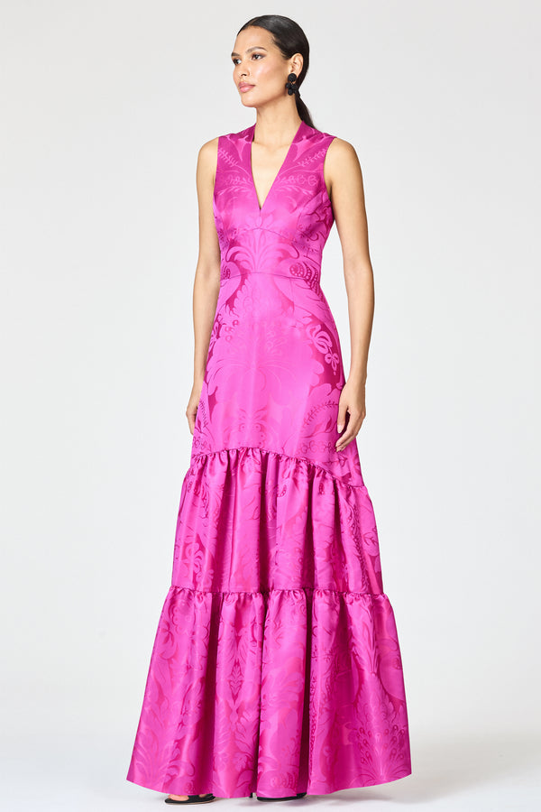 sachin & babi CELLA GOWN - PINK SAPPHIRE DAMASK