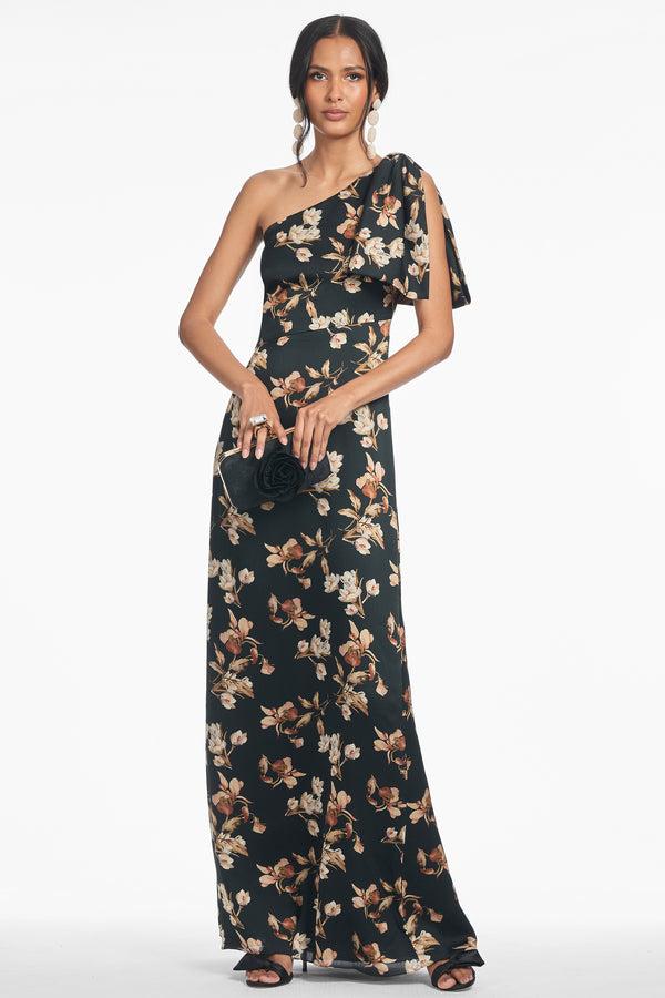 sachin & babi Chelsea Gown - Black Venetia Petal