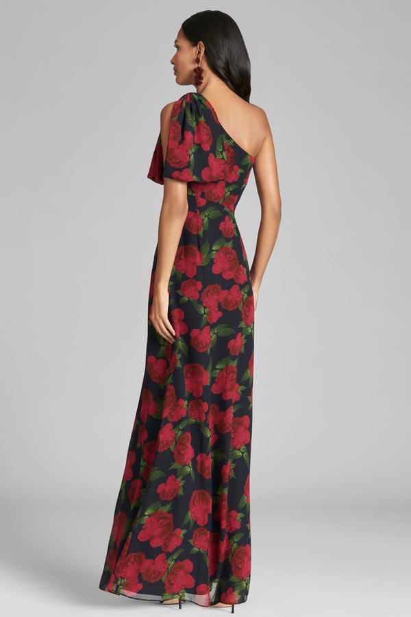 Sachin & Babi Chelsea Gown - Ruby Tea Roses - Final Sale