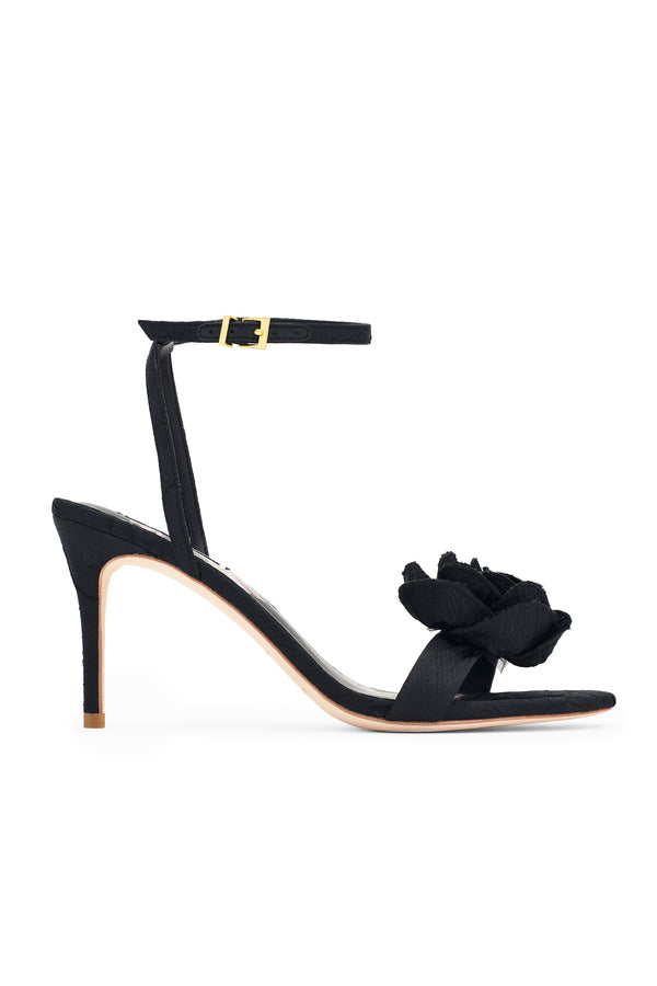 Sachin & Babi CHELSEA WITH ROSE OPEN TOE - BLACK