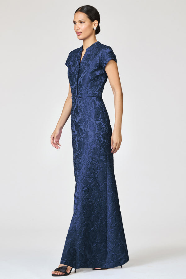 Sachin & Babi CLOQUE JUSTINE GOWN - MIDNIGHT