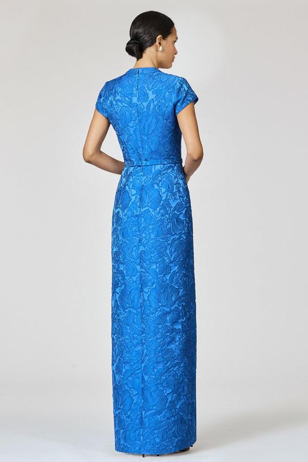 Sachin & Babi CLOQUE JUSTINE GOWN - MOONBEAM