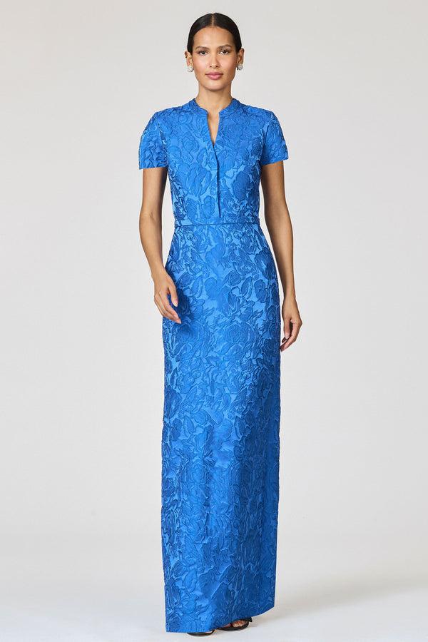 sachin & babi CLOQUE JUSTINE GOWN - MOONBEAM
