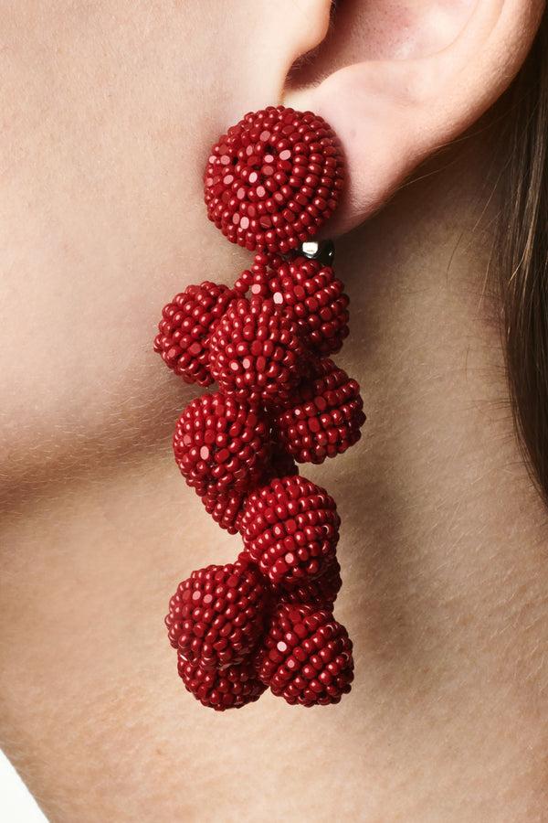 sachin & babi COCONUTS EARRINGS - MERLOT