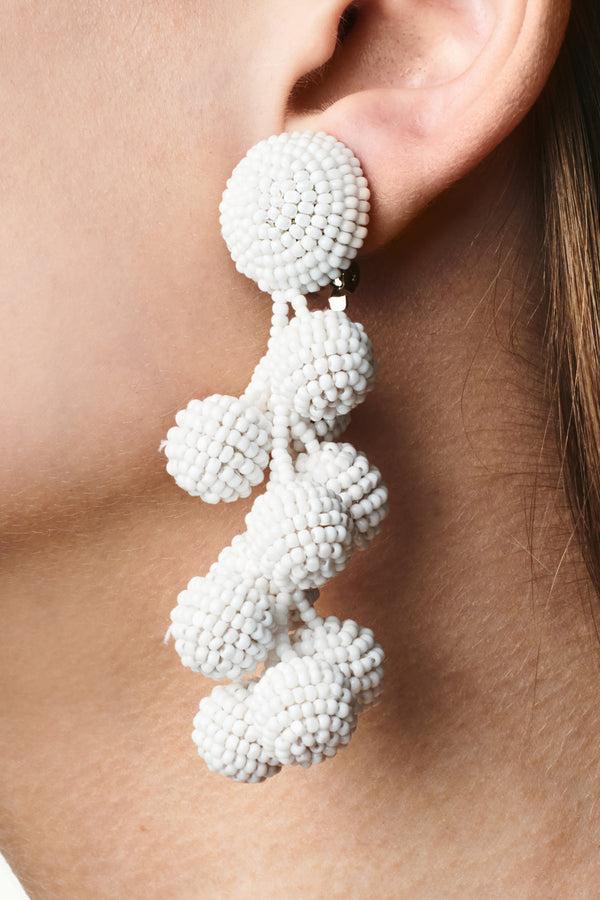 sachin & babi COCONUTS EARRINGS - WHITE