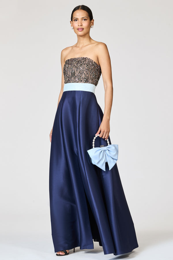 Sachin & Babi COLETTE GOWN - SILVER/NIGHT SKY