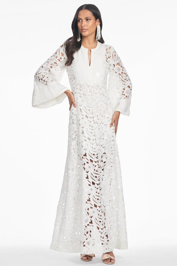 sachin & babi CYNTHIA GOWN - WHITE