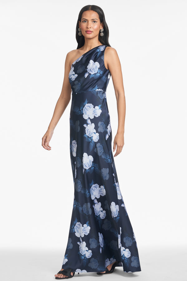 Sachin & Babi DELPHINE GOWN - MIDNIGHT GLACIAL ROSE