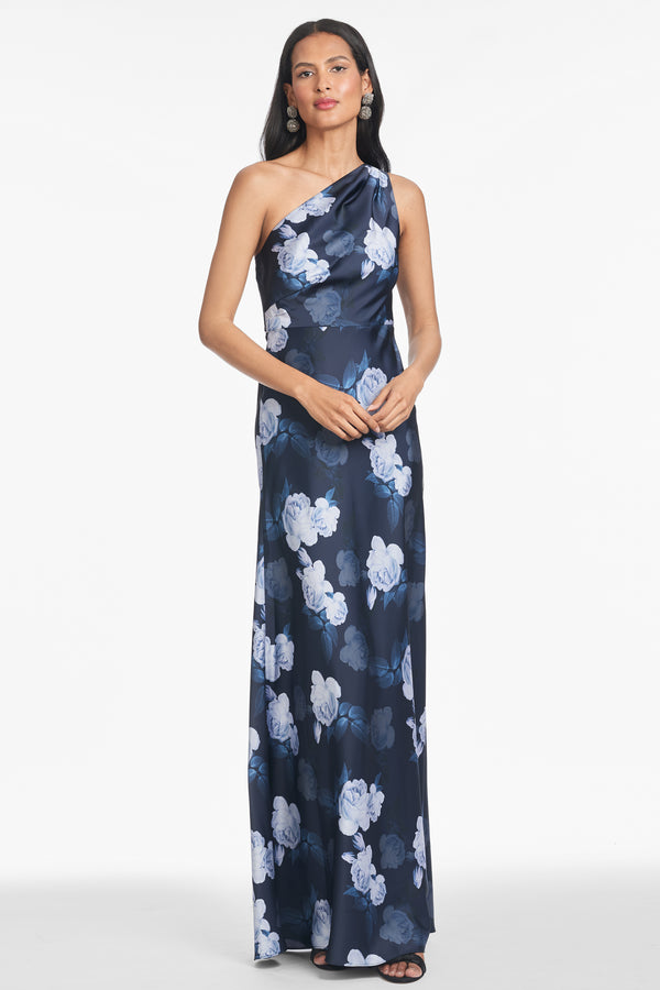 sachin & babi DELPHINE GOWN - MIDNIGHT GLACIAL ROSE