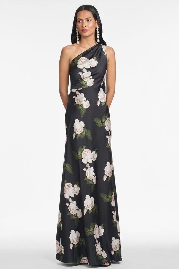 sachin & babi DELPHINE GOWN - OBSIDIAN BLOOMS