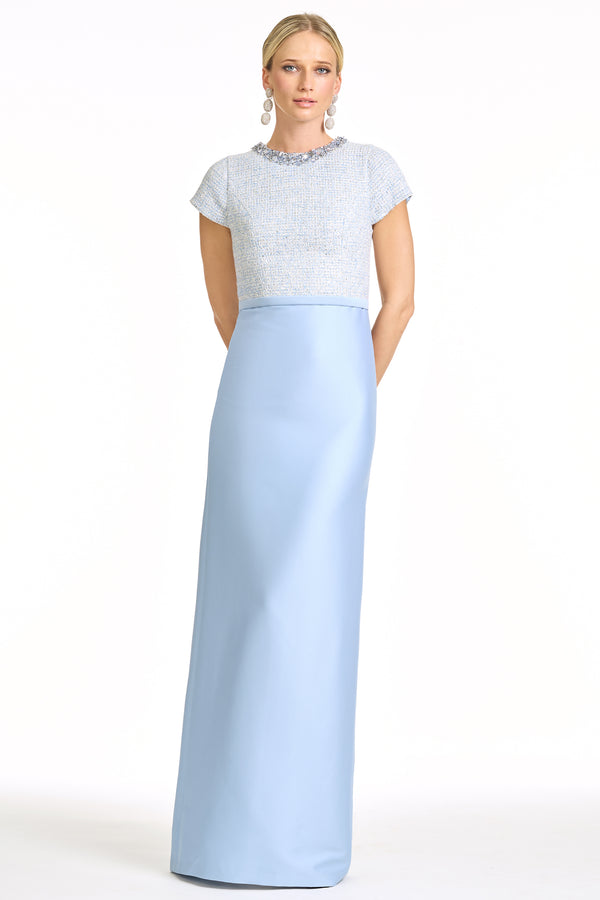 sachin & babi EMBELLISHED ASPEN GOWN - GLACIAL BLUE