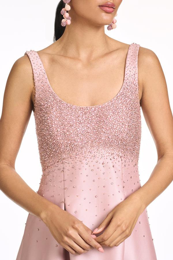 Sachin & Babi EMBELLISHED AURORA GOWN - ROSE QUARTZ