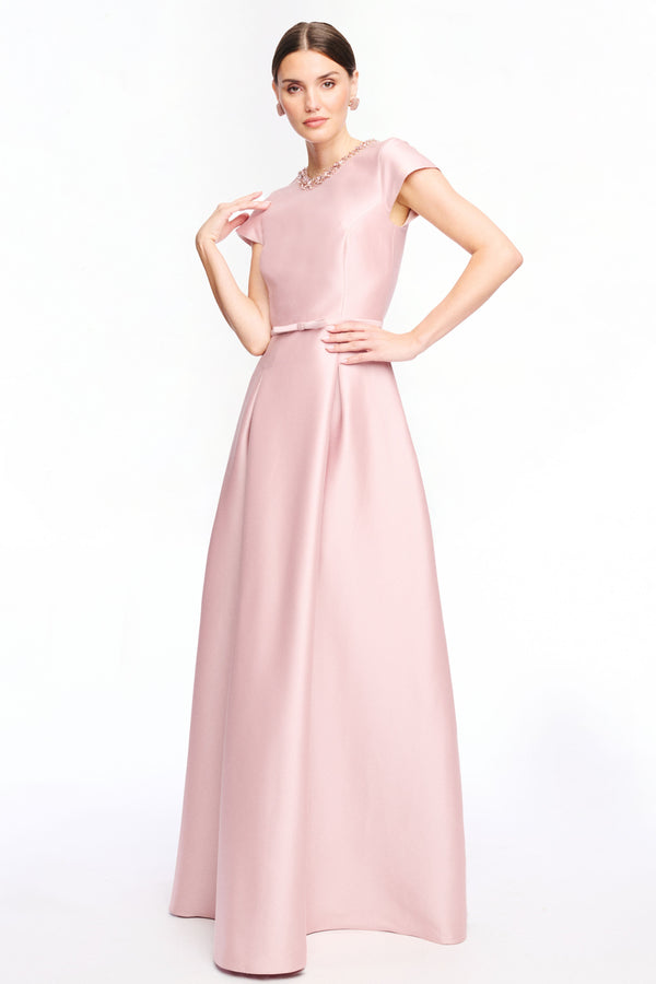 Sachin & Babi EMBELLISHED BLYTHE GOWN - ROSE QUARTZ