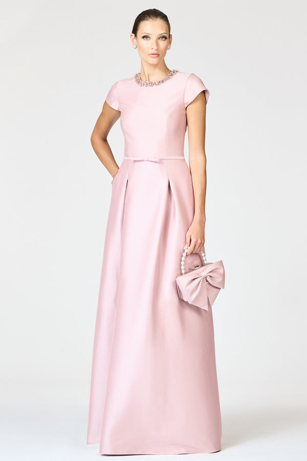 Sachin & Babi EMBELLISHED BLYTHE GOWN - ROSE QUARTZ