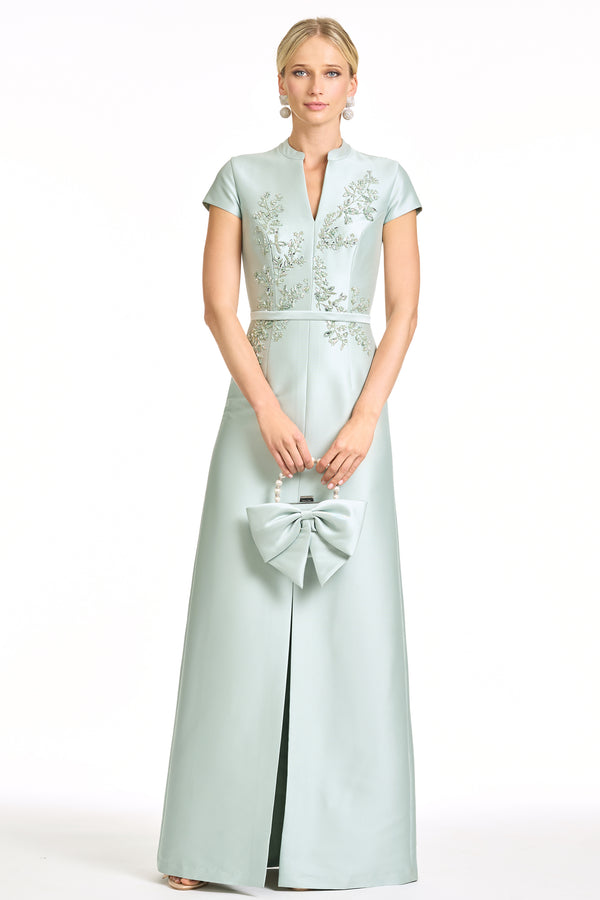 Sachin & Babi EMBELLISHED CHARLOTTE GOWN - CELADON