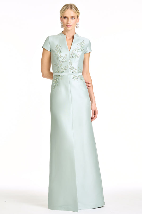 Sachin & Babi EMBELLISHED CHARLOTTE GOWN - CELADON