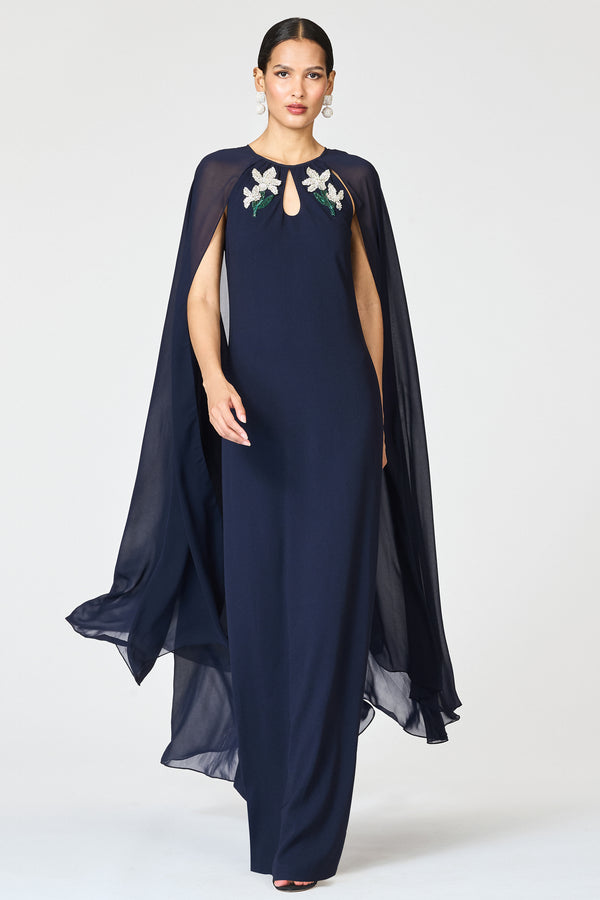 sachin & babi EMBELLISHED COLLEEN GOWN - MIDNIGHT