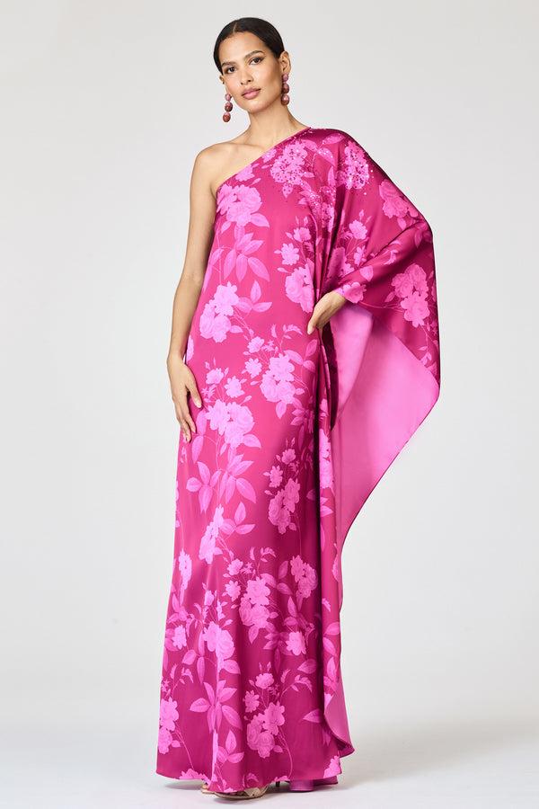 sachin & babi EMBELLISHED DEMI GOWN - RHODOLITE ROSES