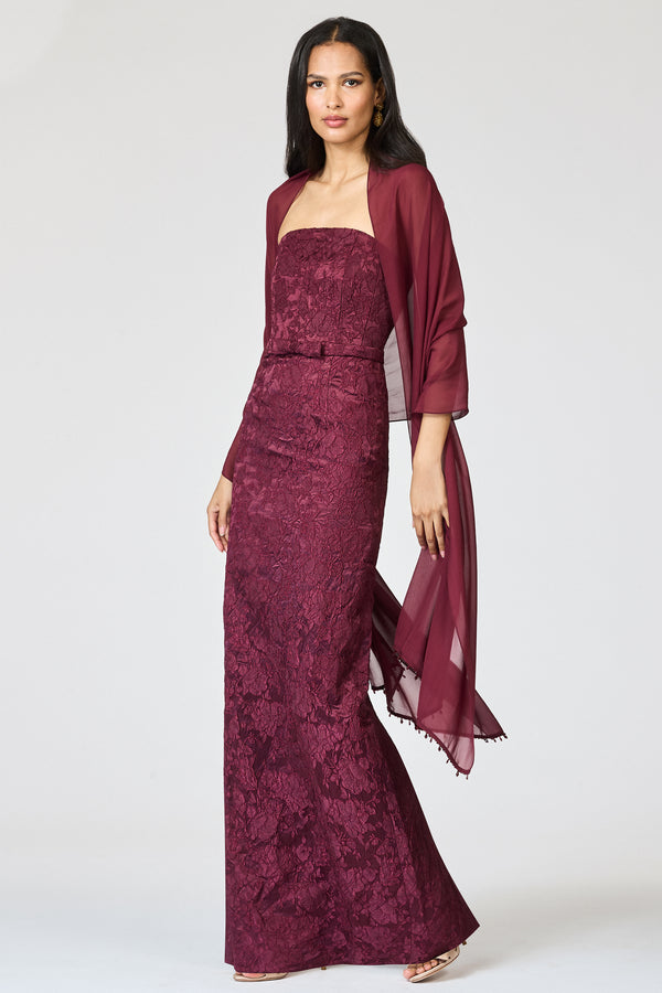 Sachin & Babi EMBELLISHED EMMY SCARF - BORDEAUX