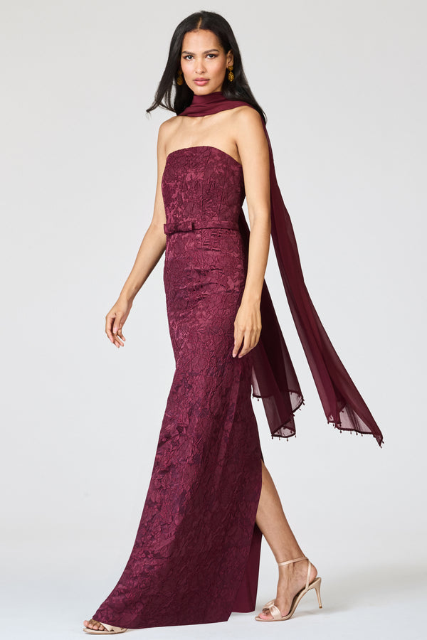 Sachin & Babi EMBELLISHED EMMY SCARF - BORDEAUX