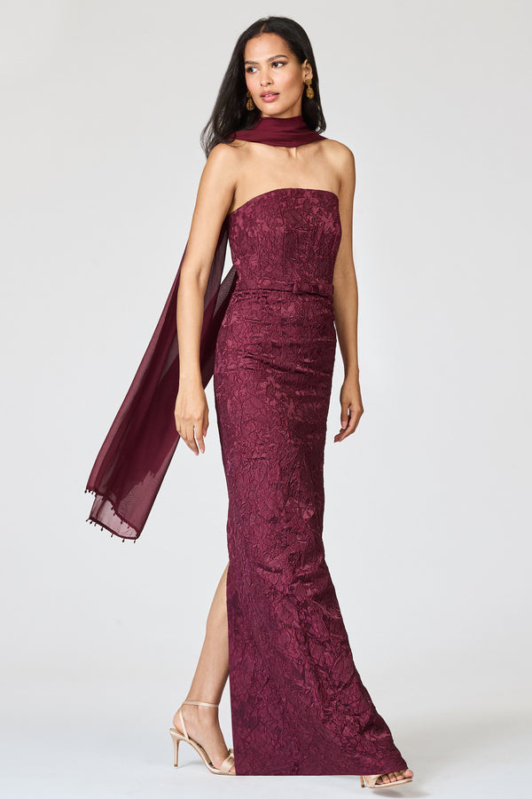 Sachin & Babi EMBELLISHED EMMY SCARF - BORDEAUX