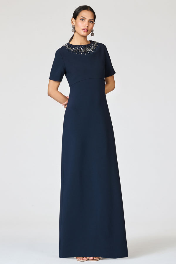 Sachin & Babi EMBELLISHED FRANCA GOWN - MIDNIGHT