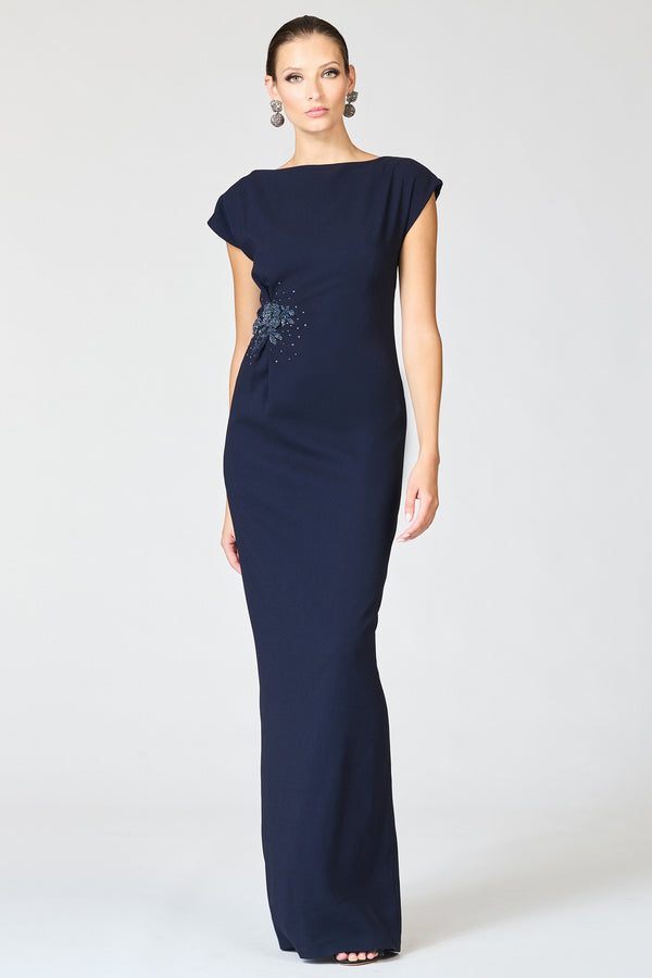 Sachin & Babi EMBELLISHED KELLY GOWN - MIDNIGHT