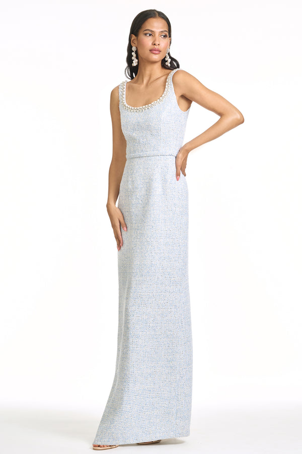 Sachin & Babi EMBELLISHED LANA GOWN - ICE BLUE
