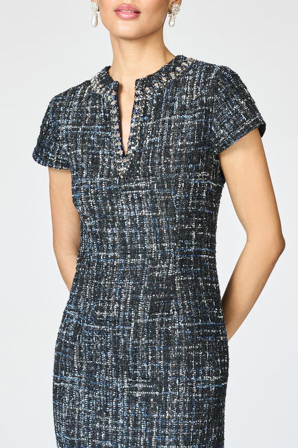 Sachin & Babi EMBELLISHED LIZ DRESS - OBSIDIAN FROST