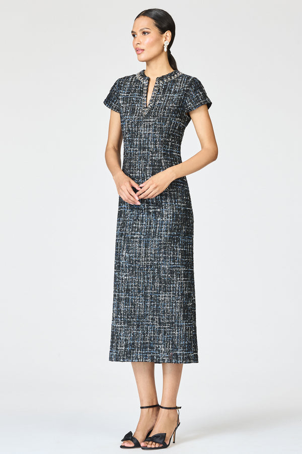 Sachin & Babi EMBELLISHED LIZ DRESS - OBSIDIAN FROST