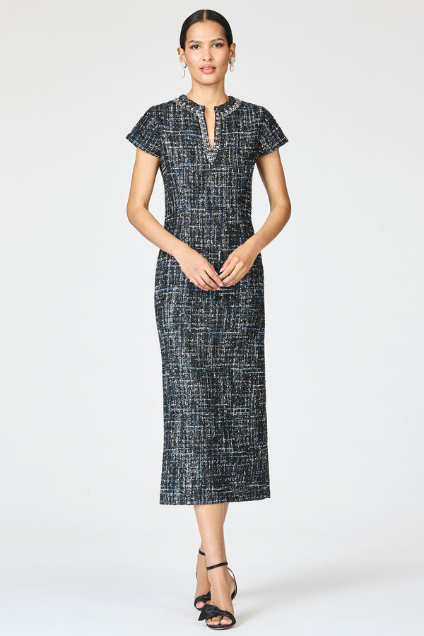 sachin & babi EMBELLISHED LIZ DRESS - OBSIDIAN FROST