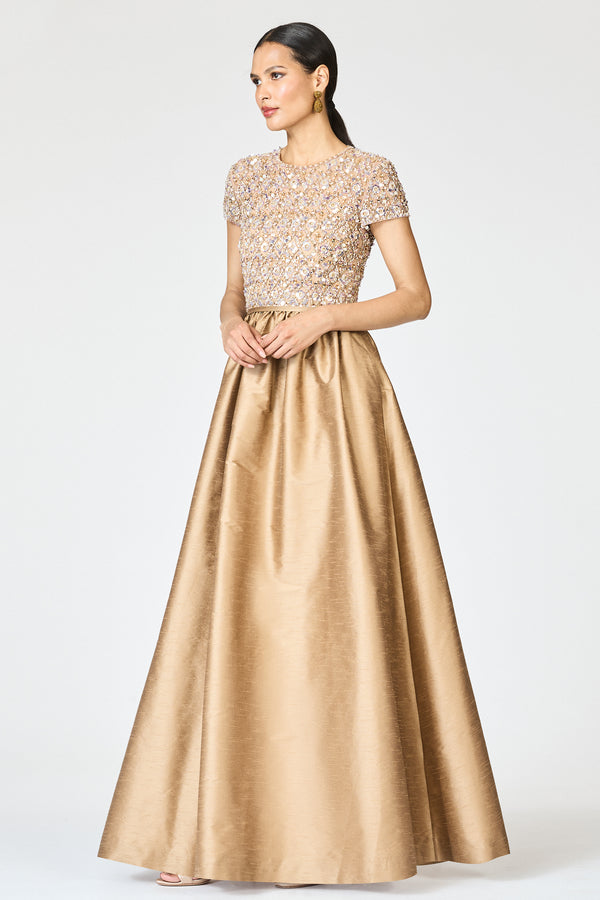 Sachin & Babi EMBELLISHED LONDON GOWN - CAFE