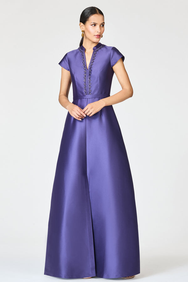 sachin & babi EMBELLISHED MARNI GOWN - CONCORD