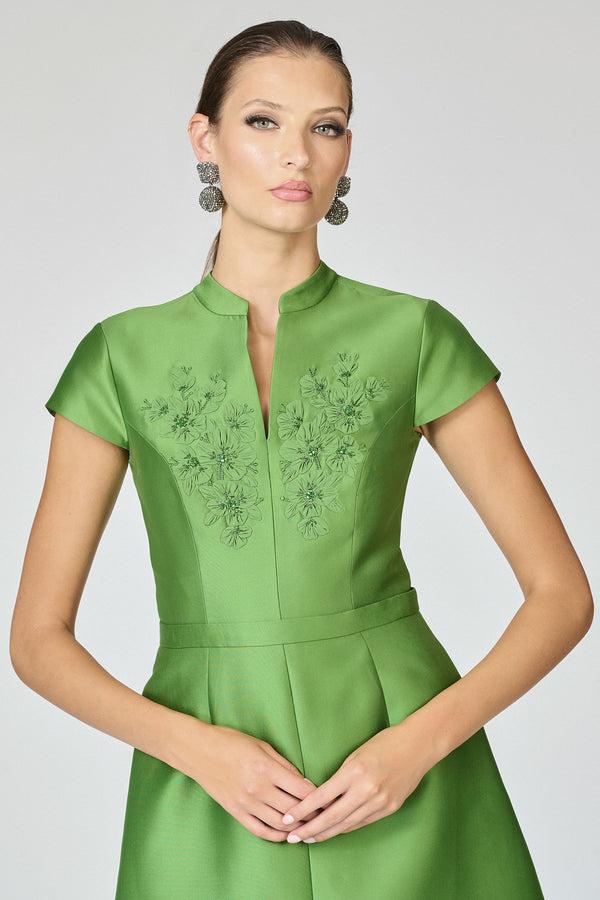 Sachin & Babi EMBELLISHED MARNI GOWN - TSAVORITE