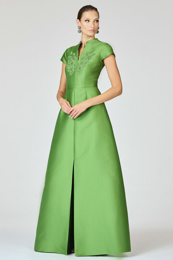 Sachin & Babi EMBELLISHED MARNI GOWN - TSAVORITE
