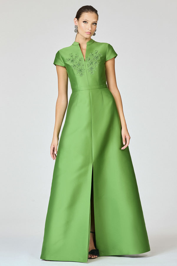 sachin & babi EMBELLISHED MARNI GOWN - TSAVORITE