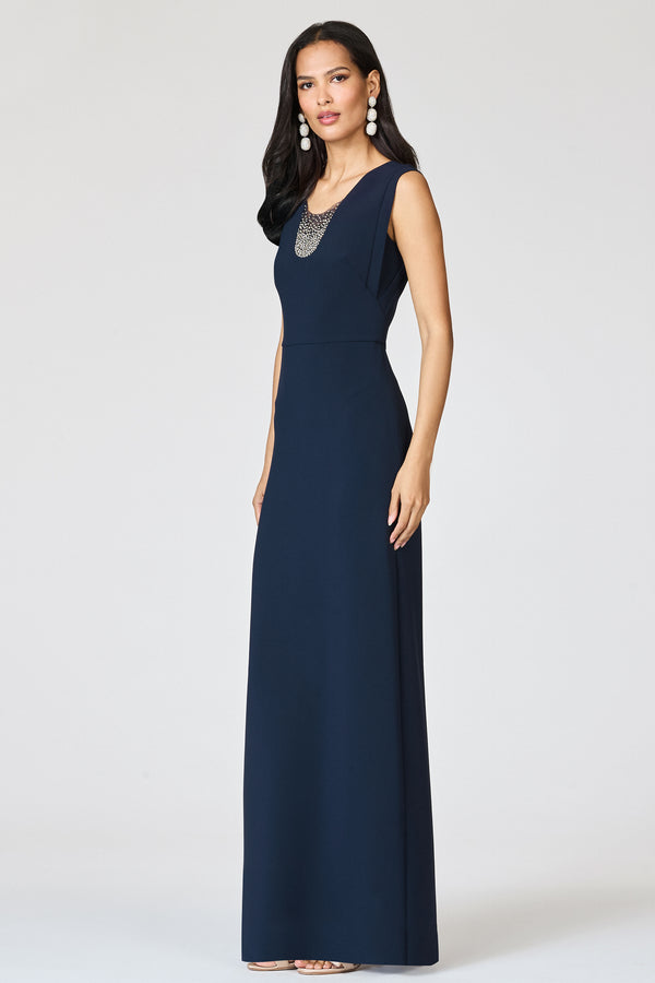 Sachin & Babi EMBELLISHED NATALIE GOWN - MIDNIGHT