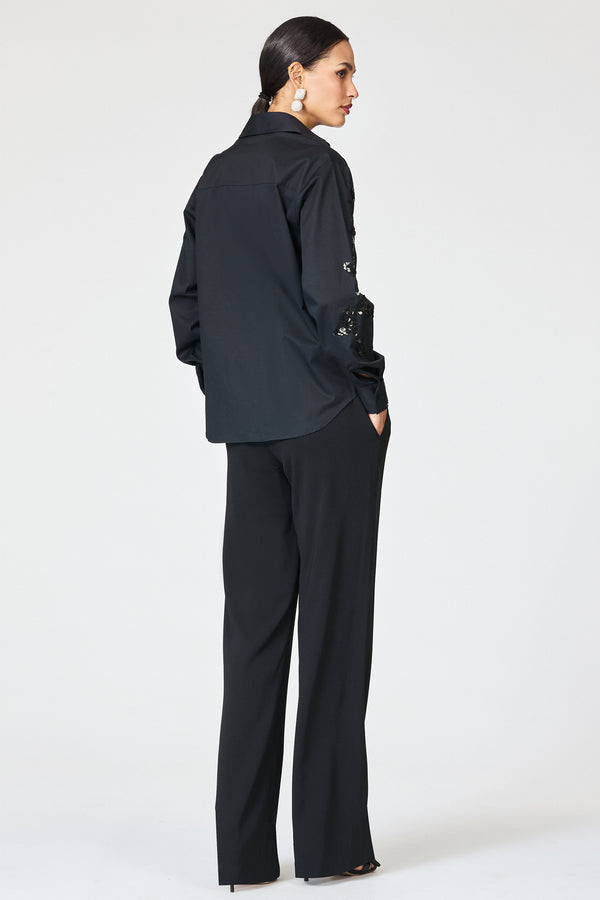 Sachin & Babi EMBELLISHED PARADISO TOP - BLACK