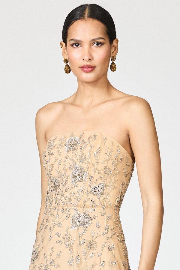 Sachin & Babi EMBELLISHED VIENNA GOWN - FAWN