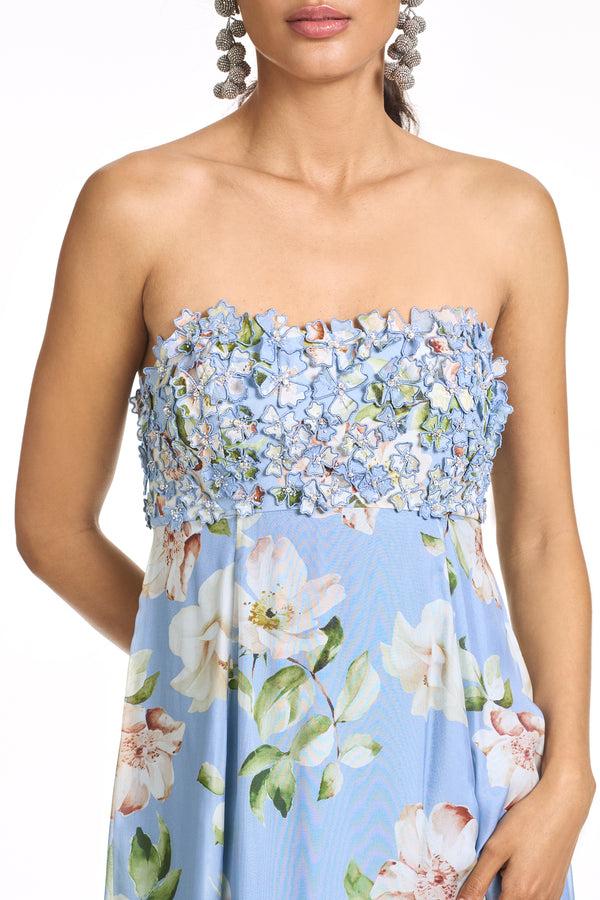 Sachin & Babi EMBROIDERED AMES GOWN - TWILIGHT PETALS