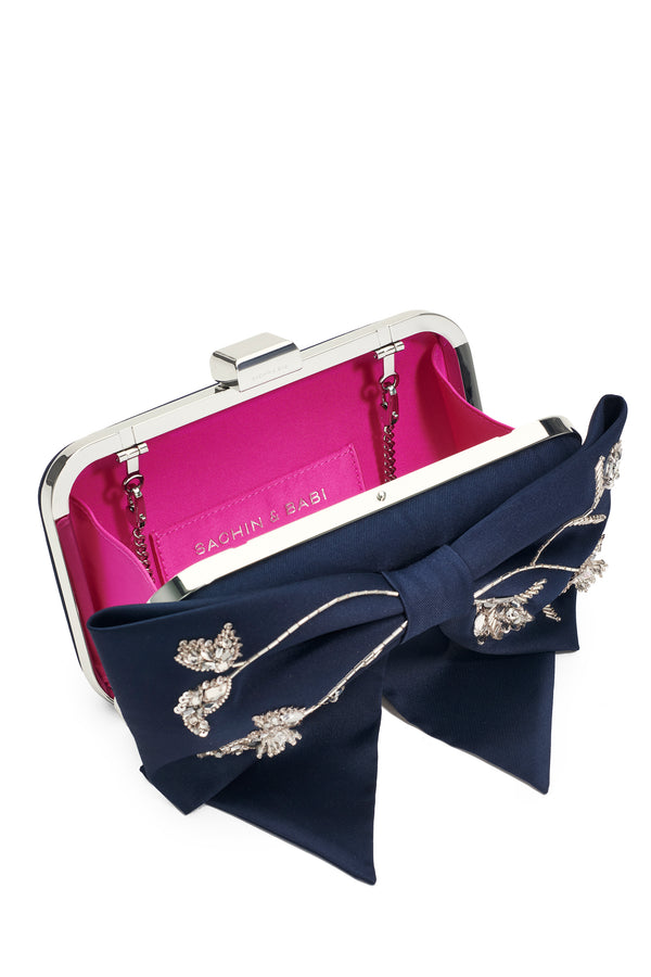Sachin & Babi EMBROIDERED CUPIDS CLUTCH - NIGHT SKY