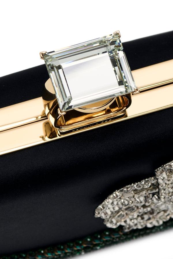 Sachin & Babi EMBROIDERED ON THE ROCKS CLUTCH - BLACK