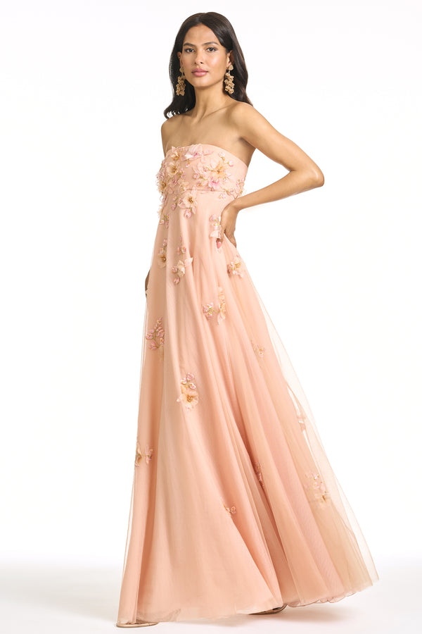 Sachin & Babi EMBROIDERED SCARLETT GOWN - BLUSH