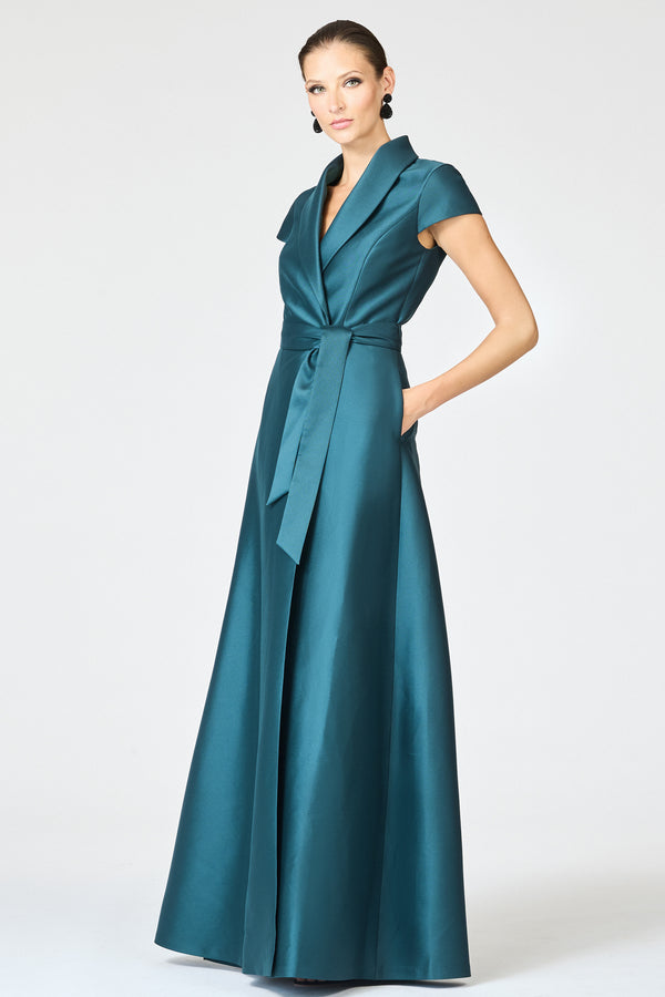 sachin & babi ETIENNE GOWN - FOREST GREEN