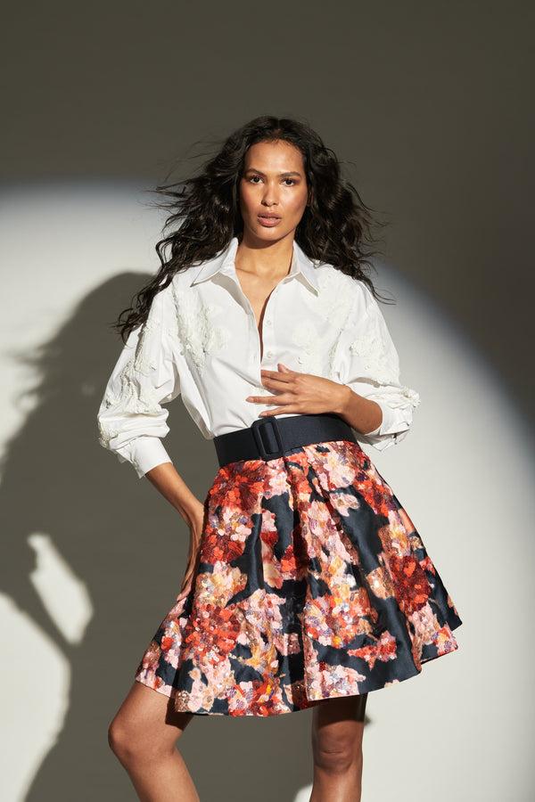 Sachin & Babi Eton Skirt - Bedford Bouquet - Final Sale